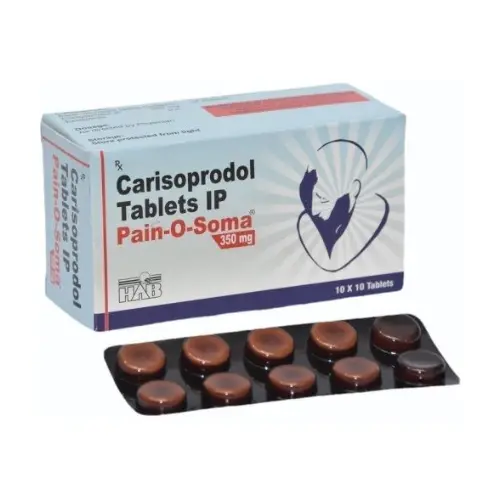 Pain O Soma 350mg - Muscle Relaxant 1 Pain O Soma 350 mg packaging - Muscle relaxant with carisoprodol